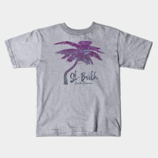 St. Barth, French Caribbean, Palm Tree Kids T-Shirt